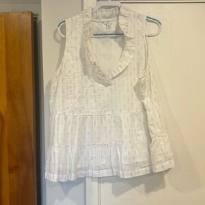 Crown & Ivy tiered peplum top with silver accent - size XXL